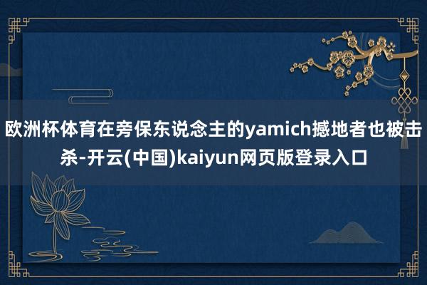 欧洲杯体育在旁保东说念主的yamich撼地者也被击杀-开云(中国)kaiyun网页版登录入口