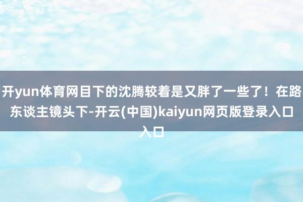 开yun体育网目下的沈腾较着是又胖了一些了！在路东谈主镜头下-开云(中国)kaiyun网页版登录入口