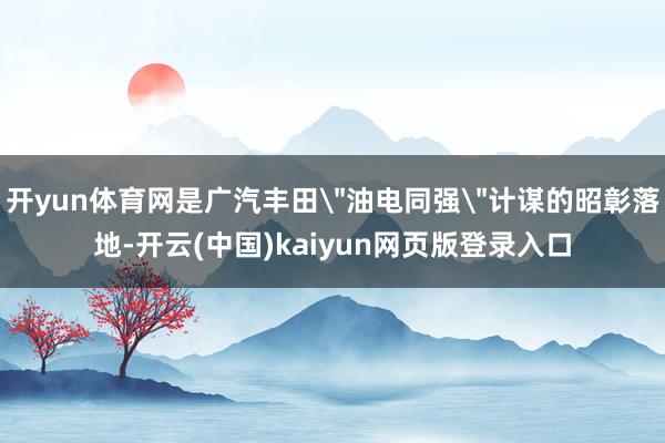 开yun体育网是广汽丰田