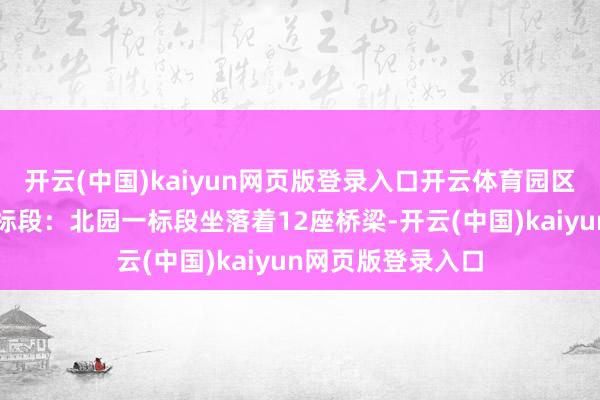 开云(中国)kaiyun网页版登录入口开云体育园区桥梁散布于各个标段：北园一标段坐落着12座桥梁-开云(中国)kaiyun网页版登录入口