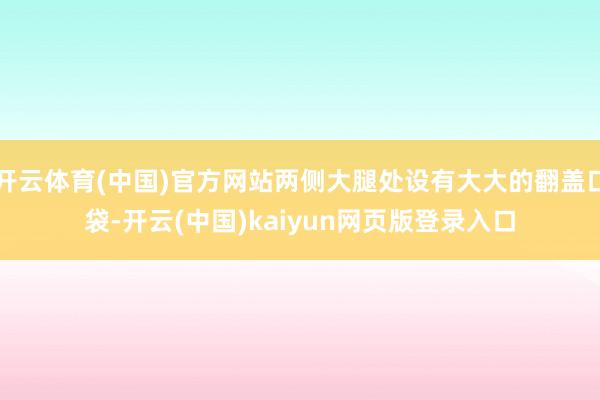 开云体育(中国)官方网站两侧大腿处设有大大的翻盖口袋-开云(中国)kaiyun网页版登录入口