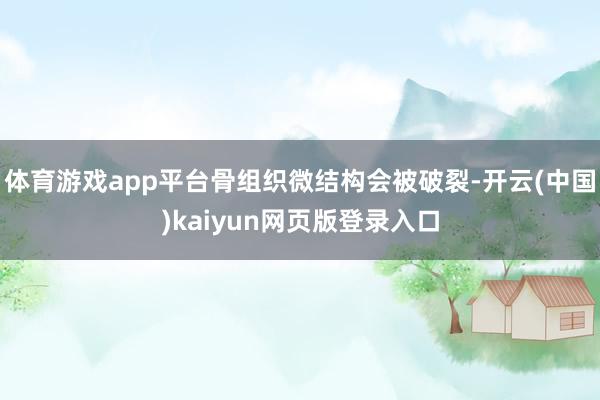 体育游戏app平台骨组织微结构会被破裂-开云(中国)kaiyun网页版登录入口