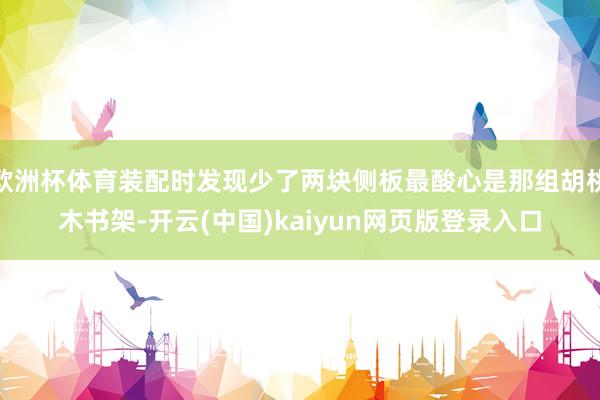 欧洲杯体育装配时发现少了两块侧板最酸心是那组胡桃木书架-开云(中国)kaiyun网页版登录入口