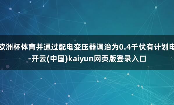 欧洲杯体育并通过配电变压器调治为0.4千伏有计划电-开云(中国)kaiyun网页版登录入口