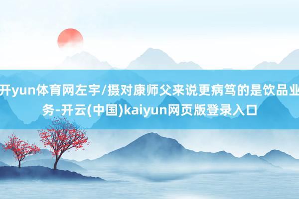 开yun体育网左宇/摄对康师父来说更病笃的是饮品业务-开云(中国)kaiyun网页版登录入口